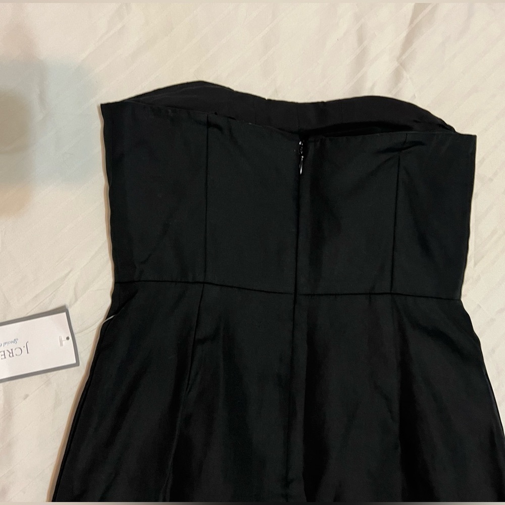 J. Crew Erica Cotton Cady Black Strapless Dress Evening Cocktail Size 0 NWT - Picture 12 of 16
